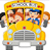 school bus of kids kingdom in pimpri